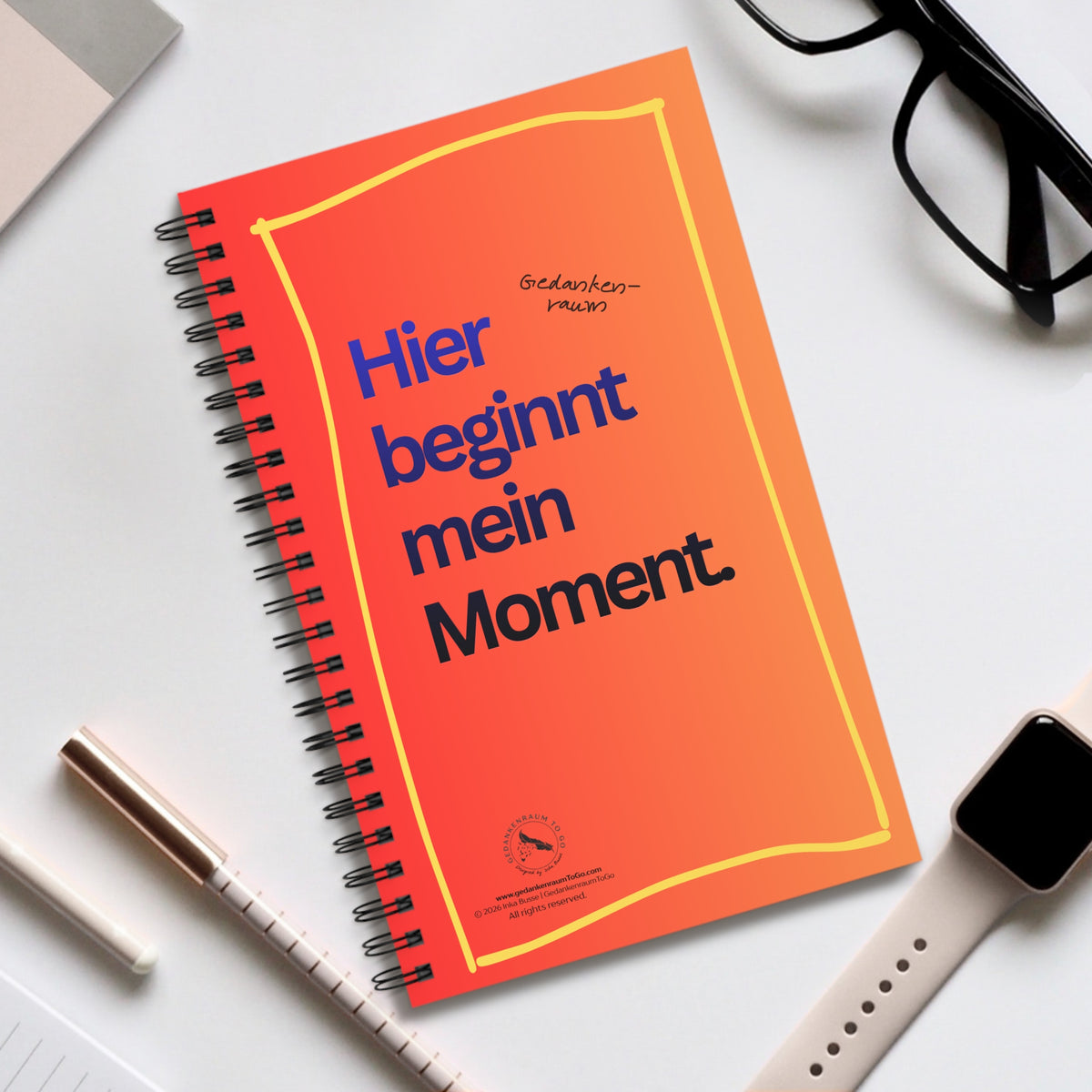 Notizbuch "Hier beginnt mein Moment"