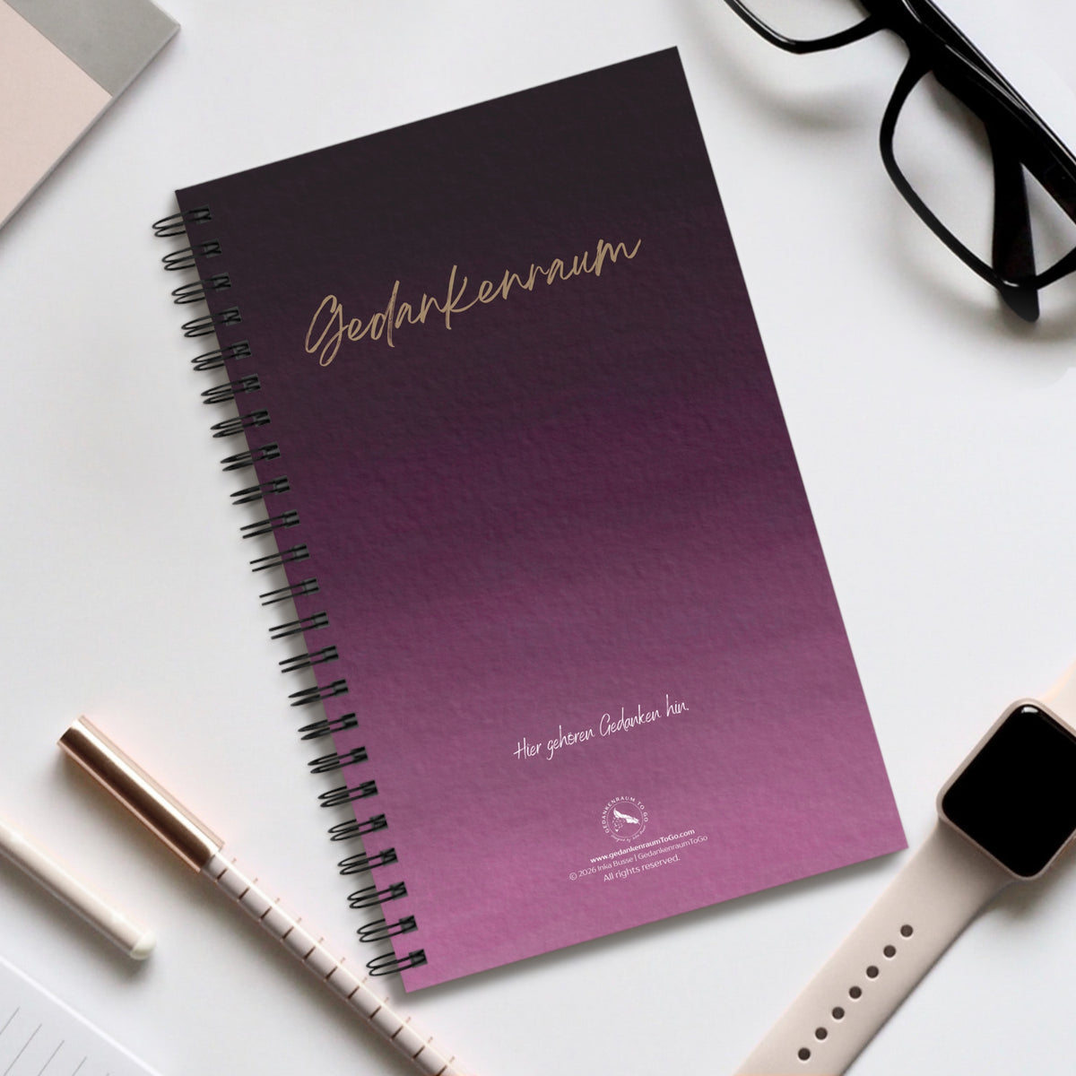 Notizbuch "Hier gehören Gedanken hin"