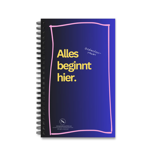Notizbuch "Alles beginnt hier"
